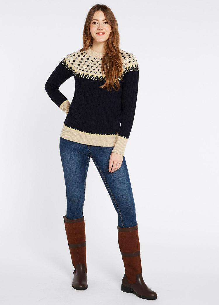 Pull Fair Isle Thornfield Femme - Navy