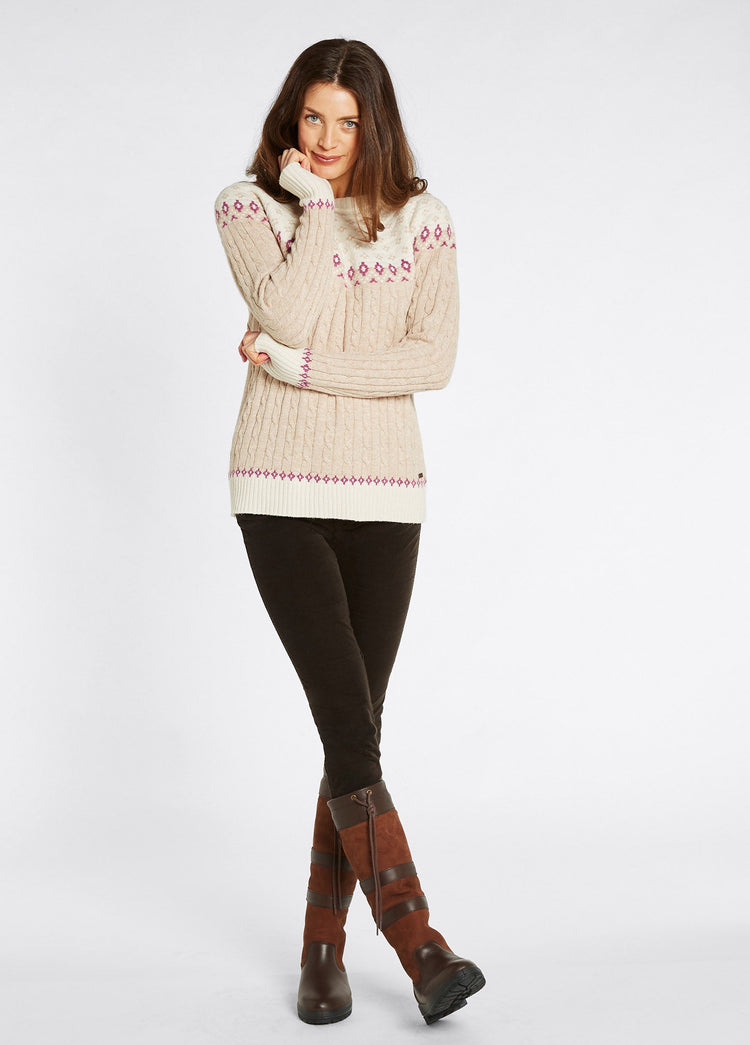 Pull Fair Isle Thornfield Femme - Oat