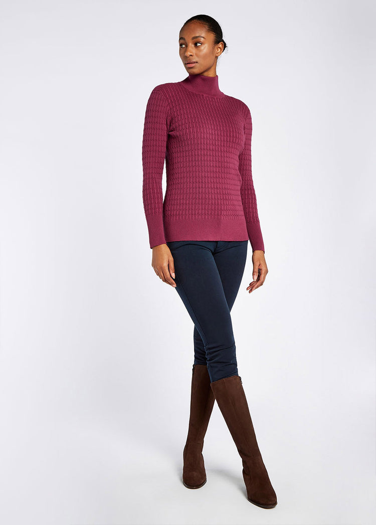 Hacketstown Funnel Neck Sweater - Currant