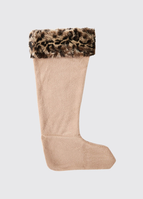 Doublures de bottes en fausse fourrure 

- Leopard