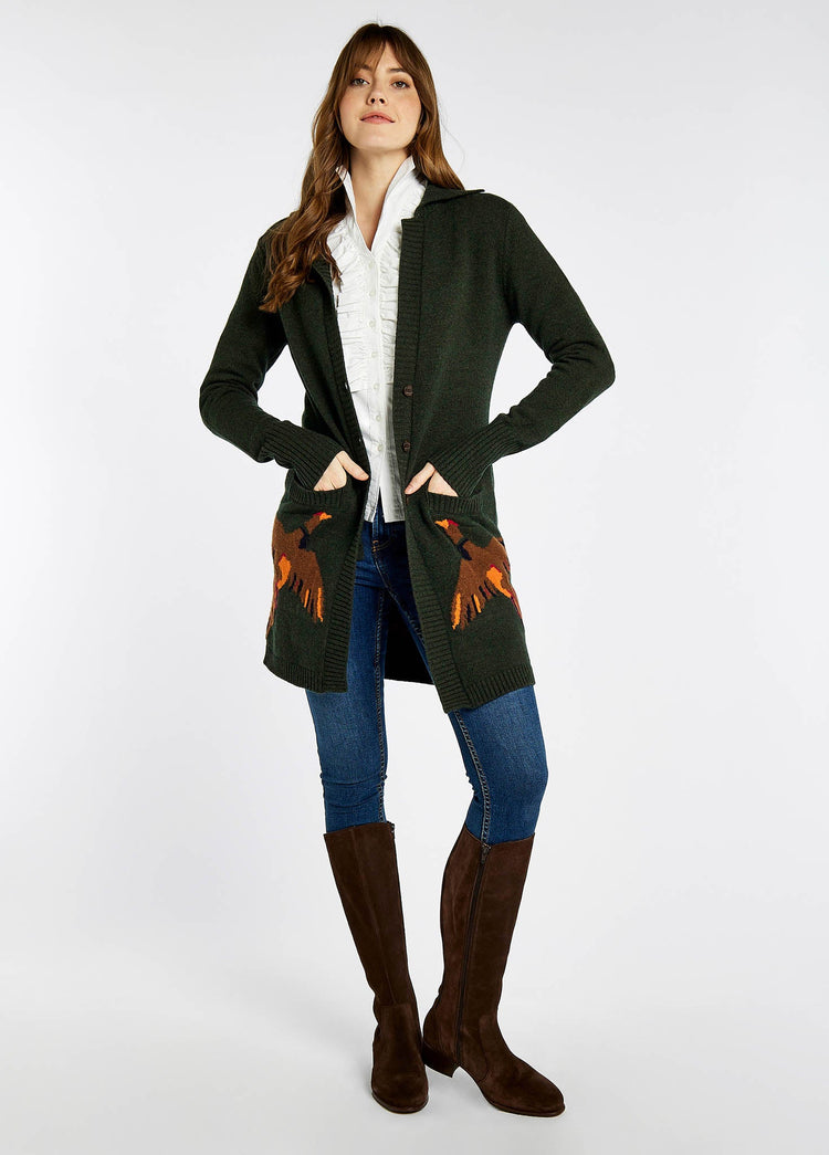 Cardigan en maille Dromore - Olive