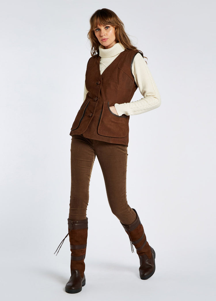 Gilet en cuir Allendale - Walnut