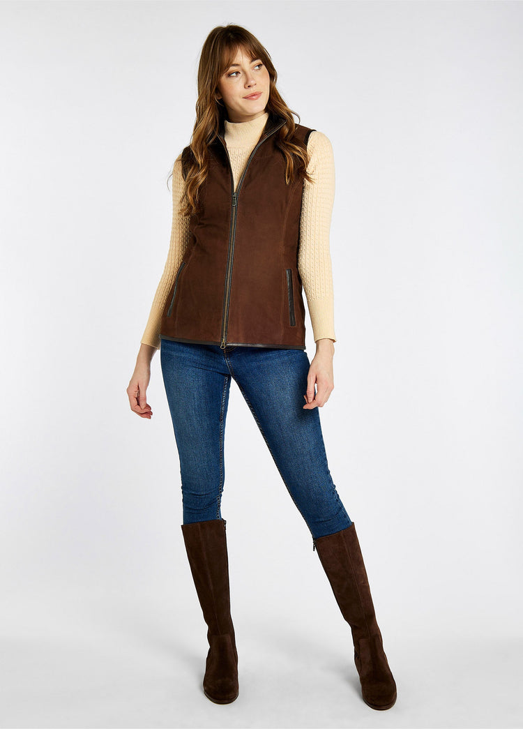 Gilet en cuir Kingston - Walnut