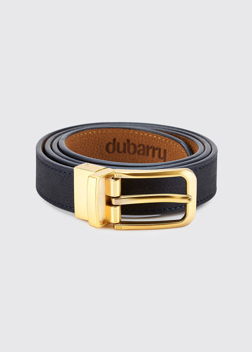 Ceinture en cuir Foynes -  Navy/Tan