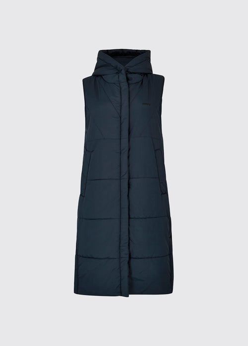 Veste longue matelassée sans manche Ryan Femme - Navy