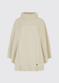 Poncho en laine Mérinos Kilronan - Cream