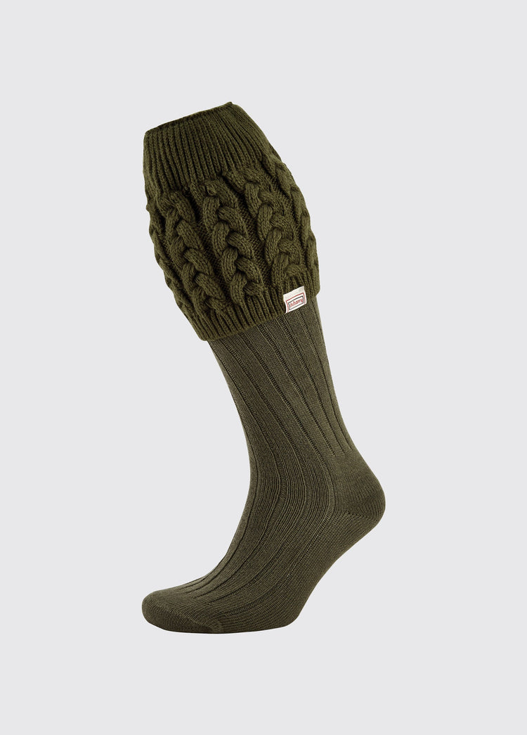 Chaussettes tricotées Trinity -  Olive