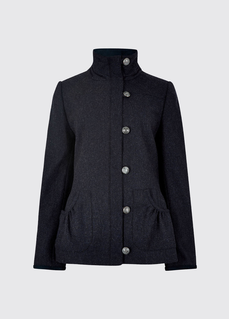 Veste droite cropped en tweed noir femme | Cache Cache Veste droite cropped en tweed noir femme | Cache Cache