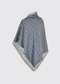 Poncho en Tweed Hazelwood - Denim Haze