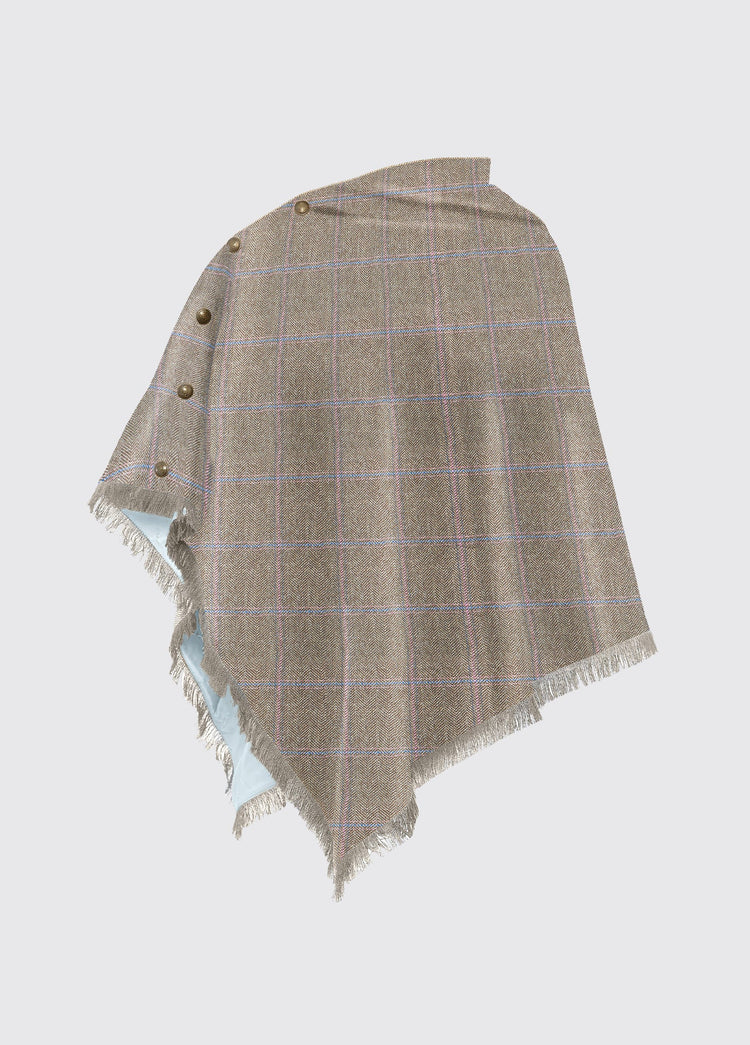 Poncho en Tweed Hazelwood - Woodrose