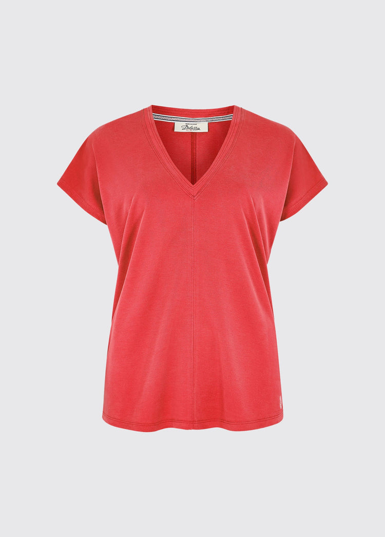 Laragh V-Neck Top - Cardinal