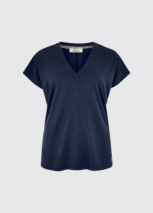 Laragh V-Neck Top - Navy