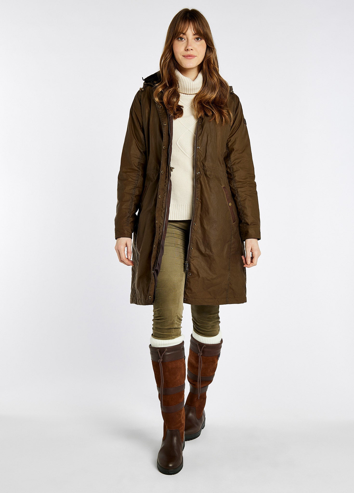 Manteau long chaud à ceinture - Marron - Femme - 39.20 Manteau long chaud à ceinture - Marron - Femme - 39.20