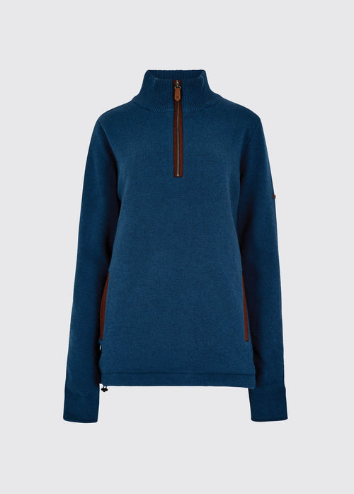 Pull à col zippé Morrisey pour femmer - Peacock Blue