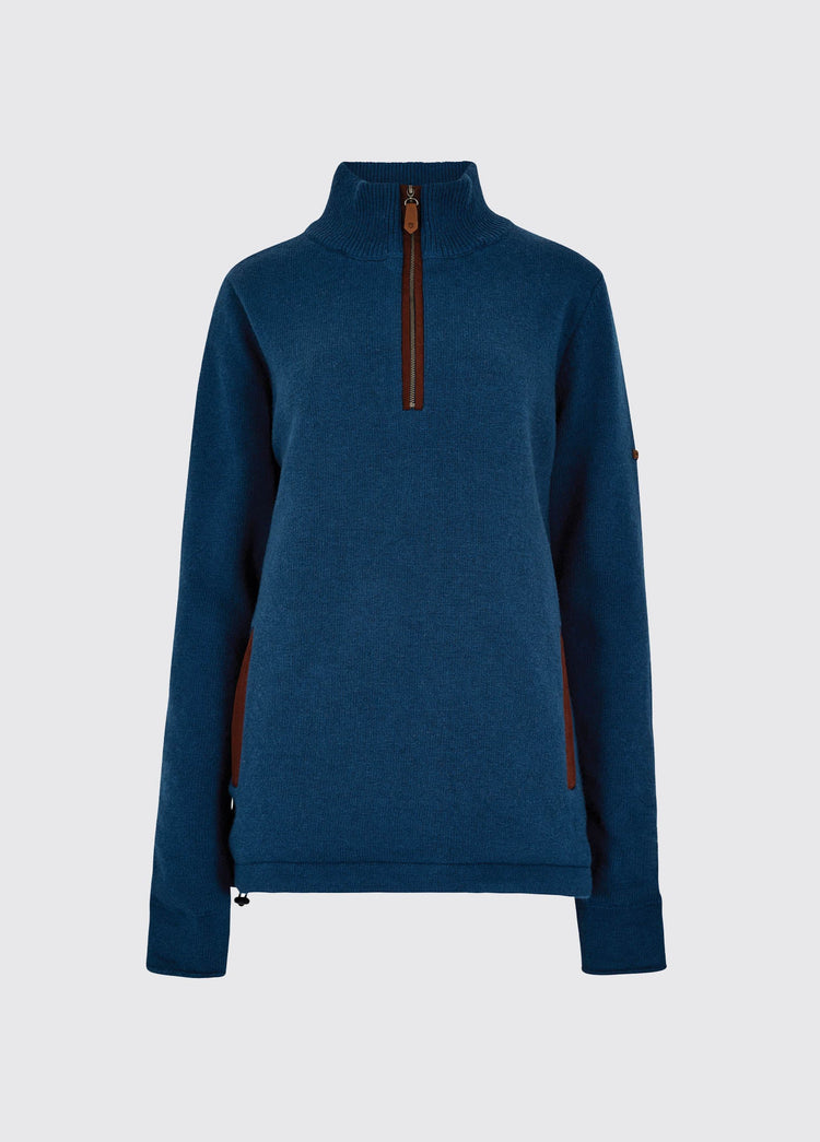 Pull à col zippé Morrisey pour femmer - Peacock Blue