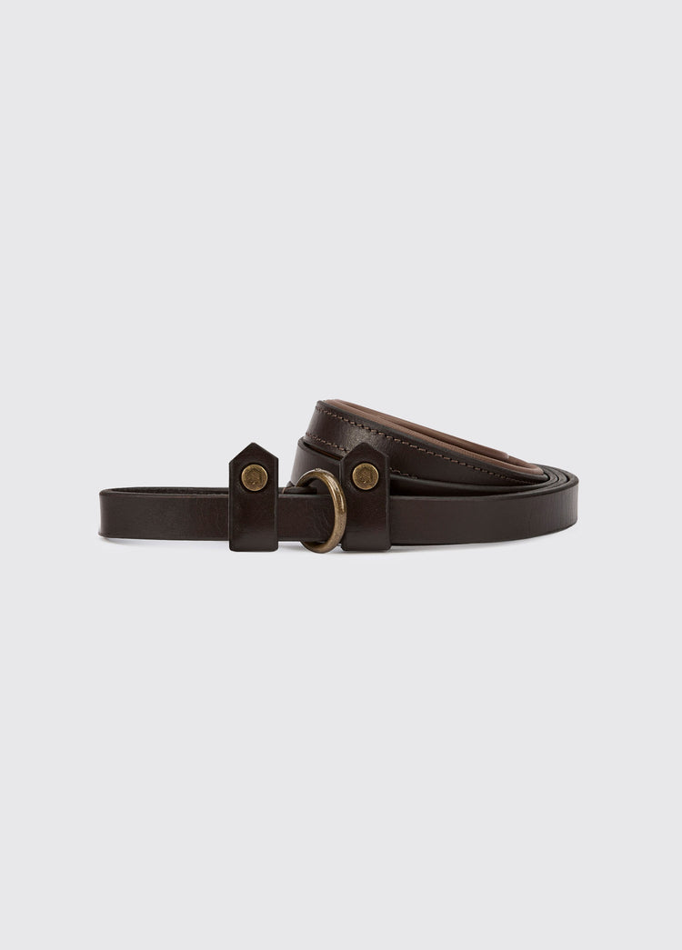 Laisse coulissante en cuir Riley - Mahogany