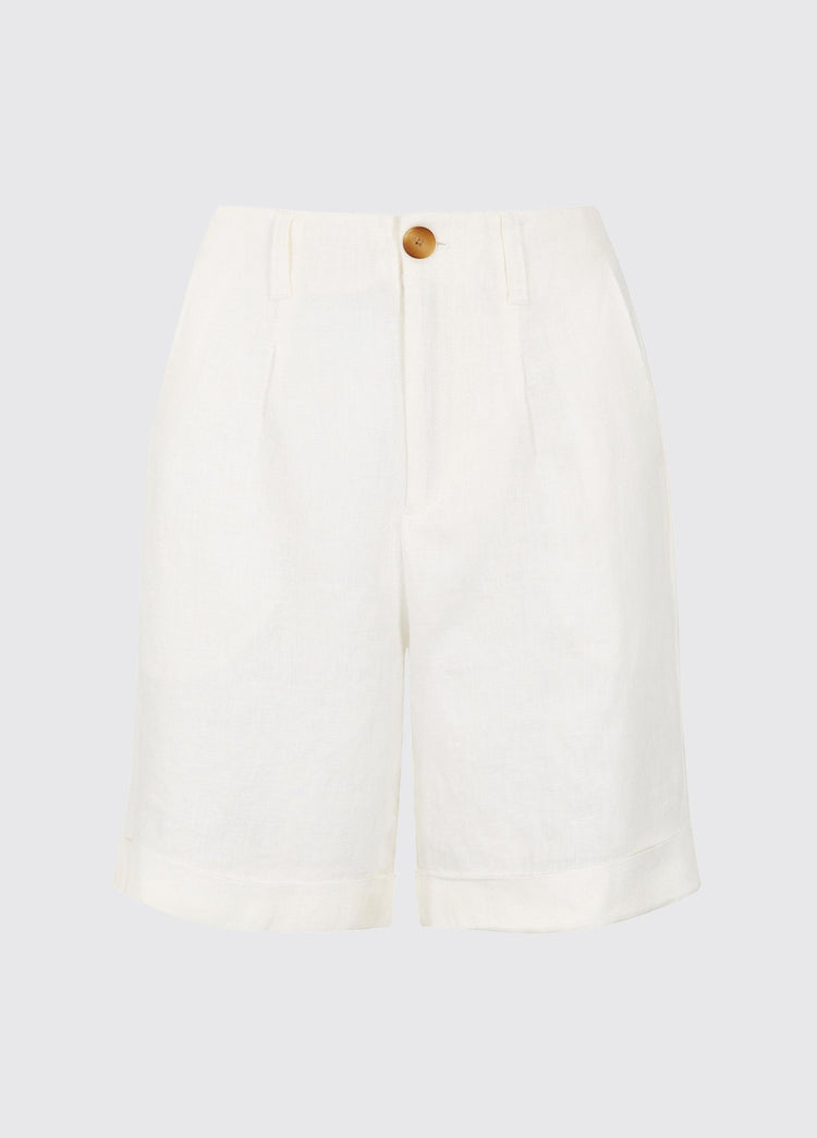 Short en lin Maryland - White