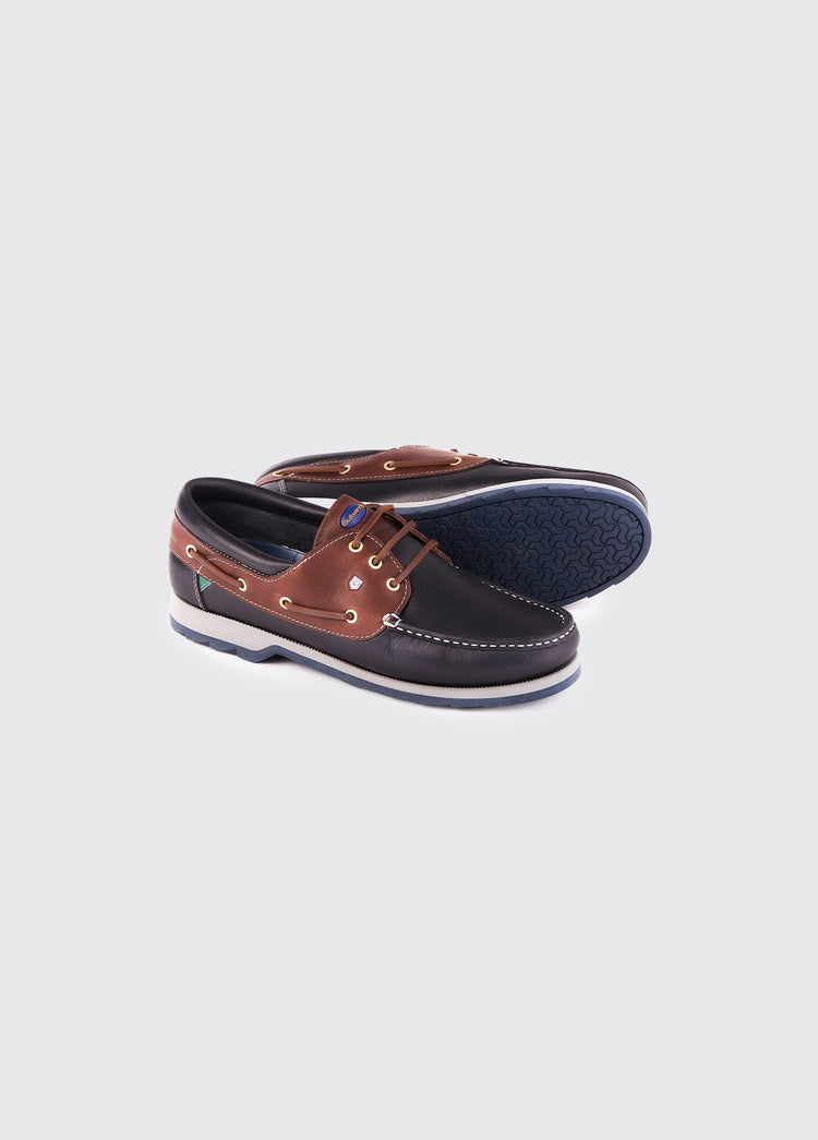 Chaussures de pont Commander  - Navy Brown Lea