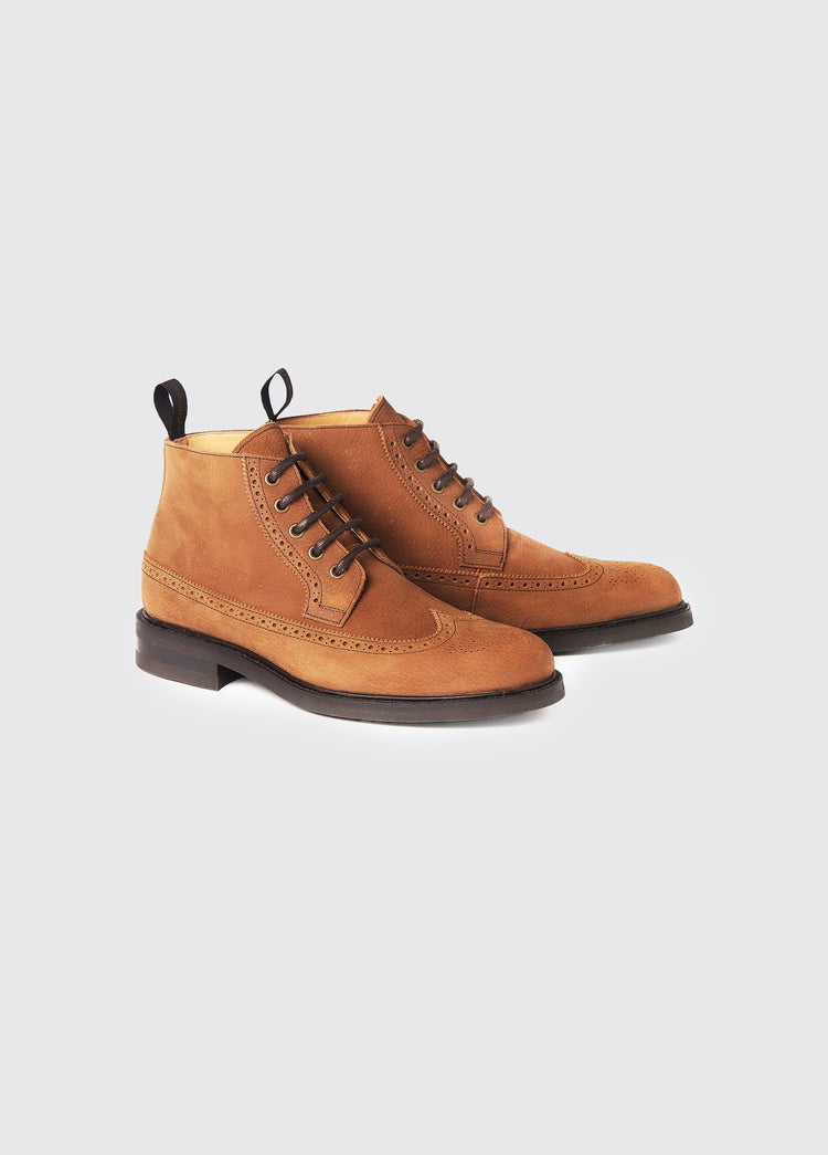 Bottines à Lacets Brogue Down - Brown