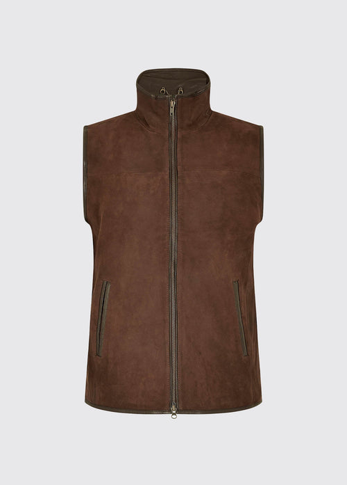 Gilet en cuir Dunhill- Walnut