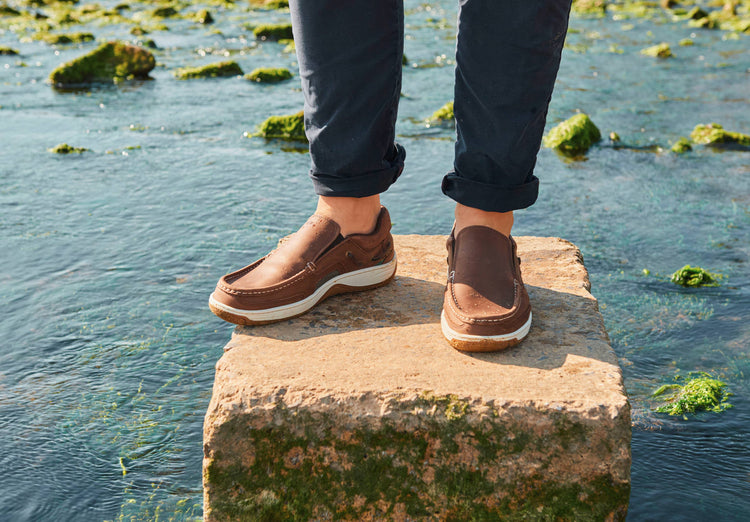 Chaussures de pont Yacht - Walnut Nb