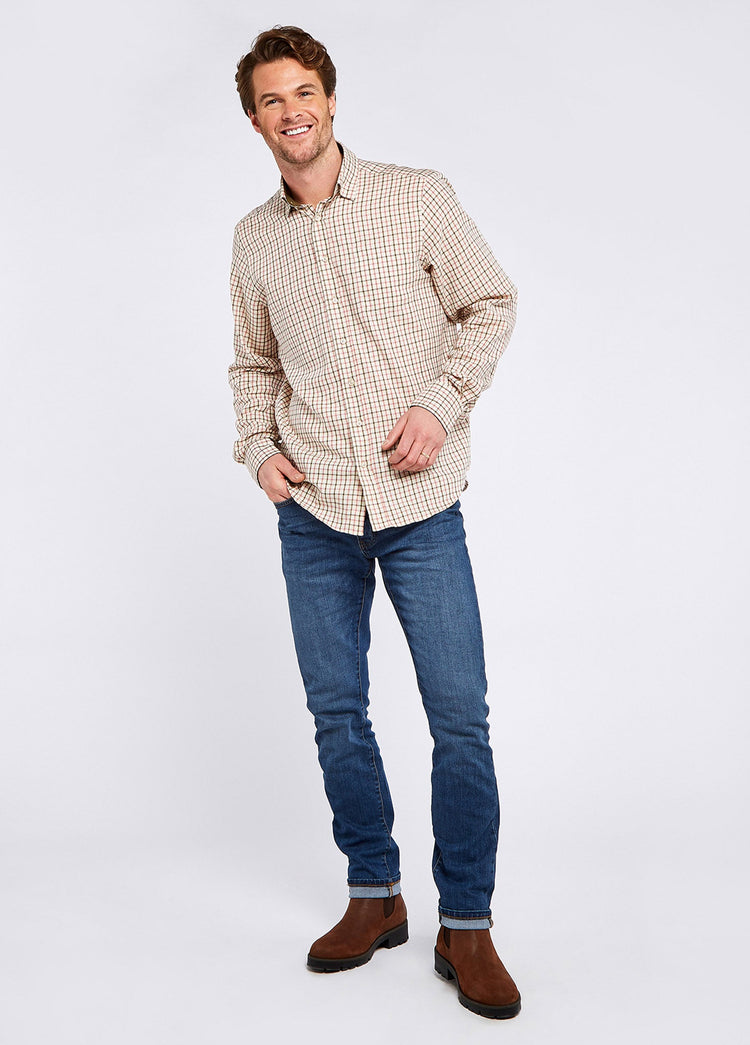 Connell Tattersall Check Shirt - Dusky Green