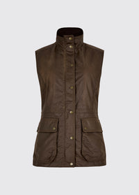 Gilet en coton ciré Rathsallagh - Café
