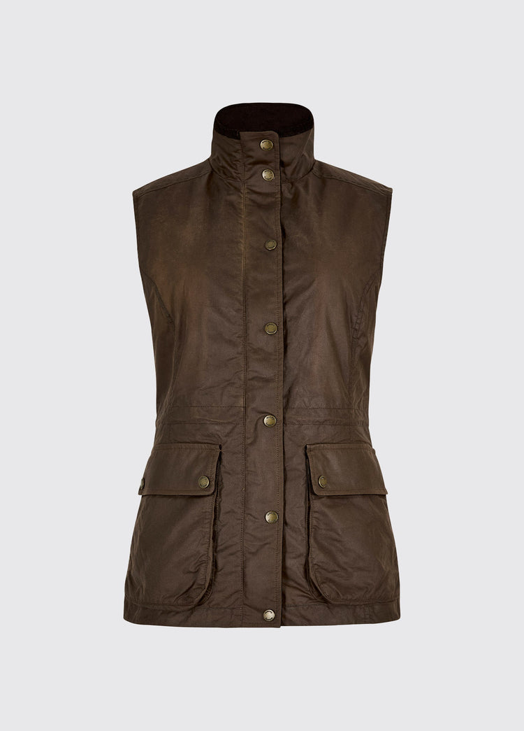 Gilet en coton ciré Rathsallagh - Café