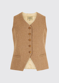 Gilet cintré en tweed Robinswood - Camel Twill