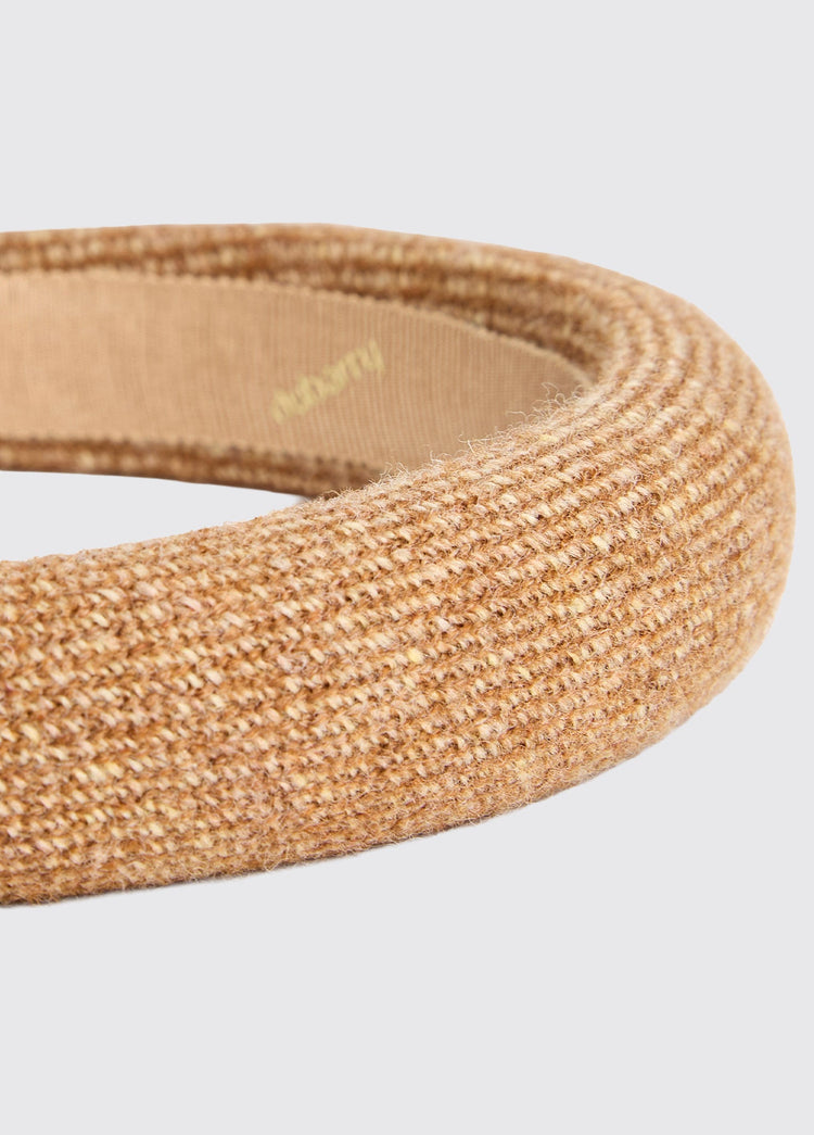 Serre-tête en tweed Shanderry - Camel Twill