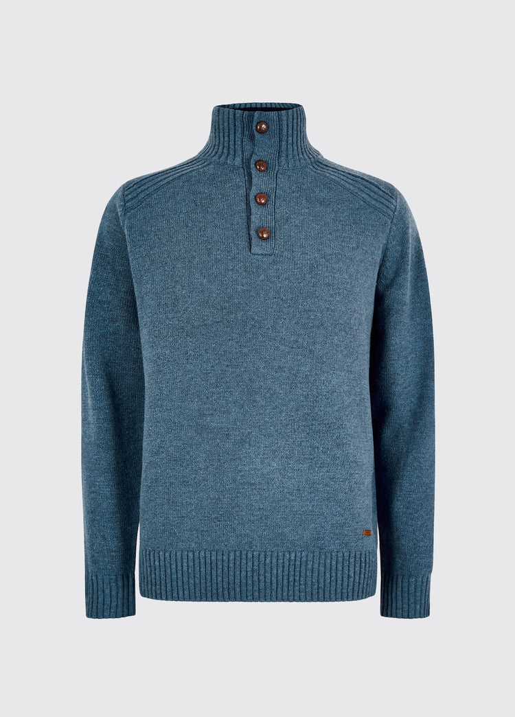 Pull boutonné Shields - Indigo