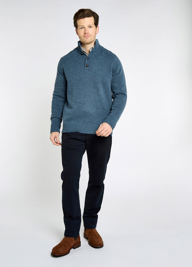 Pull boutonné Shields - Indigo