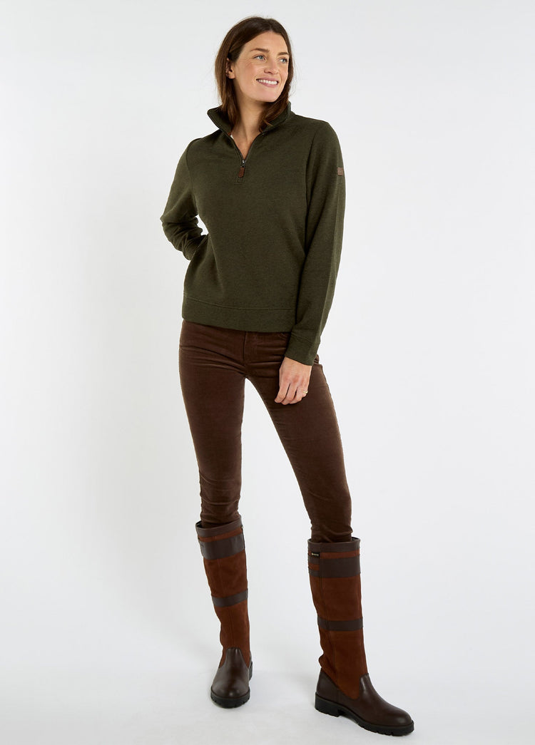 Sweat-shirt 1/4 zip Summerhill - Olive