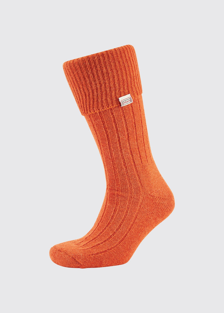 Chaussettes en alpaga -  Terracotta