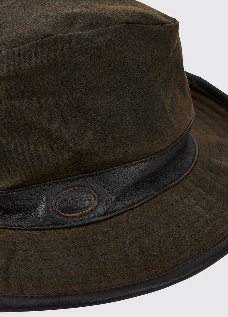 Chapeau en coton ciré Rossmore - Olive