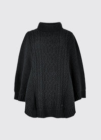 Poncho en laine Mérinos Kilronan - Charcoal
