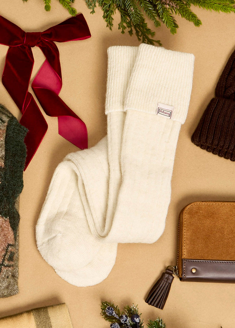 Chaussettes en alpaga -  Cream