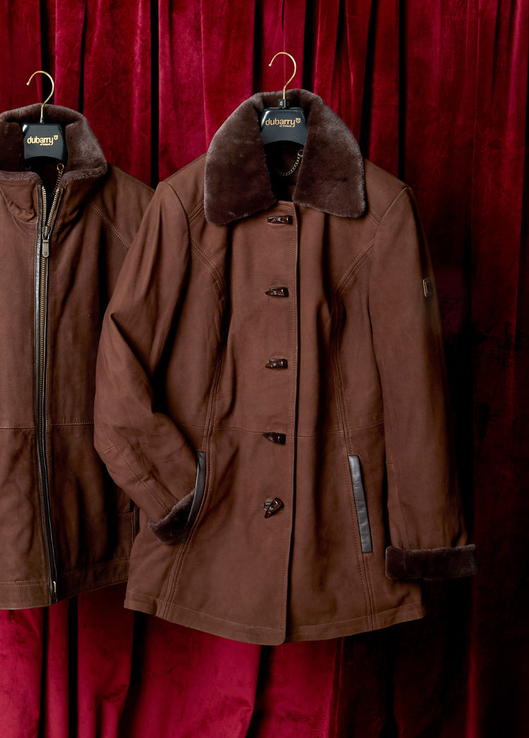 Veste en cuir Clarke - Walnut