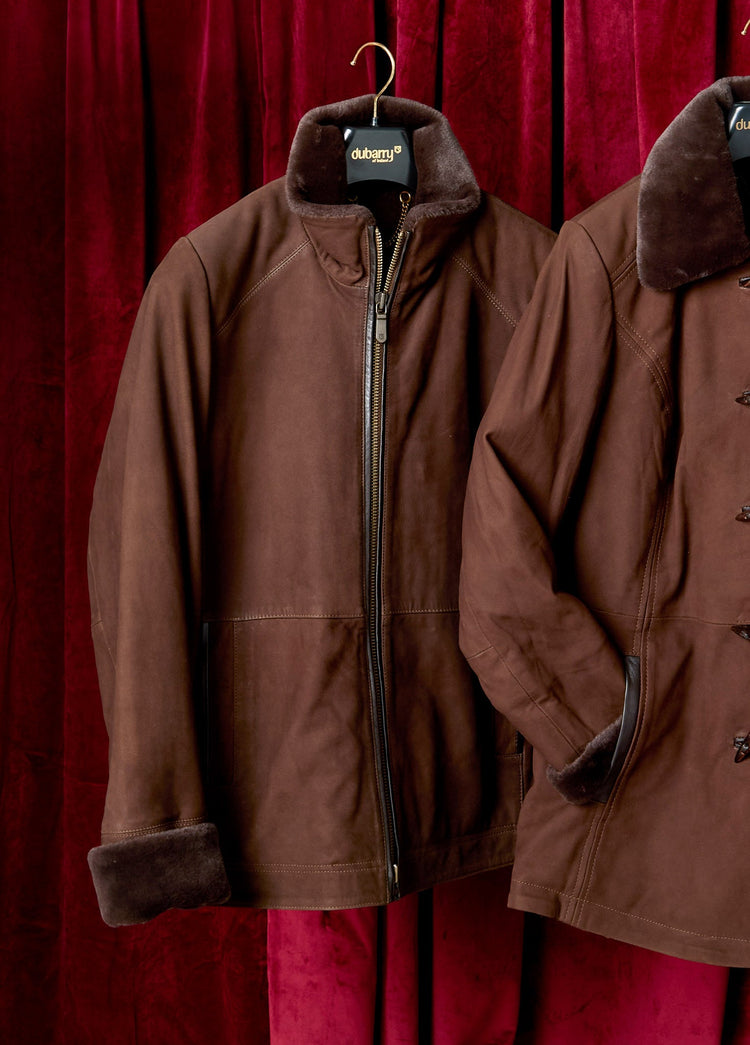 Veste en cuir Merriman - Walnut